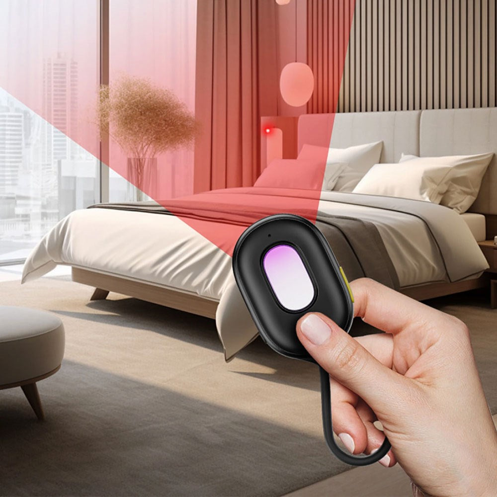 Baseus Heyo Series II Kameradetektor med Innebygd Alarm & Lommelykt - Hvit