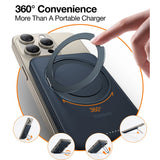 TORRAS Magnetisk 15W Powerbank 5 000 mAh med Kickstand - Svart
