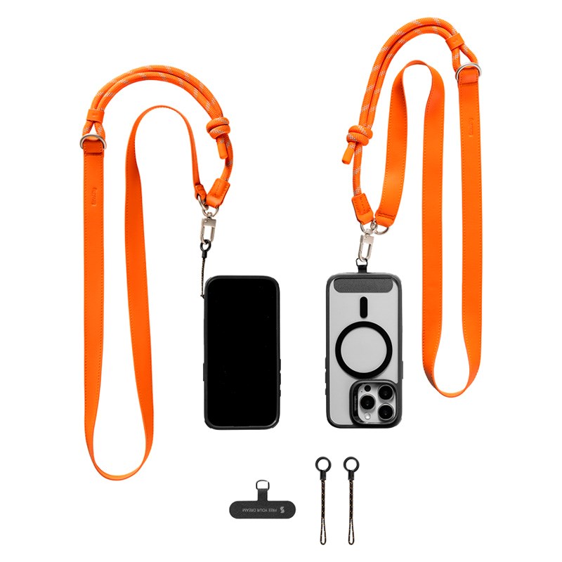 SmallRig Mobilrem i Kunstskinn med Justerbar Lengde – Oransje