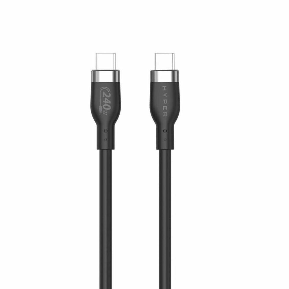 Hyper HyperJuice 240W Silikon USB-C til USB-C Kabel - 1m - Svart