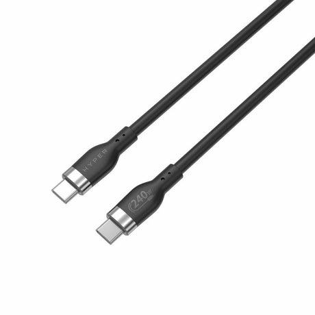Hyper HyperJuice 240W Silikon USB-C til USB-C Kabel - 1m - Svart