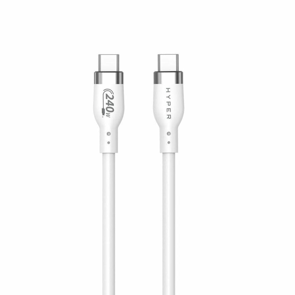 Hyper HyperJuice 240W Silikon USB-C til USB-C Kabel - 1m - Hvit