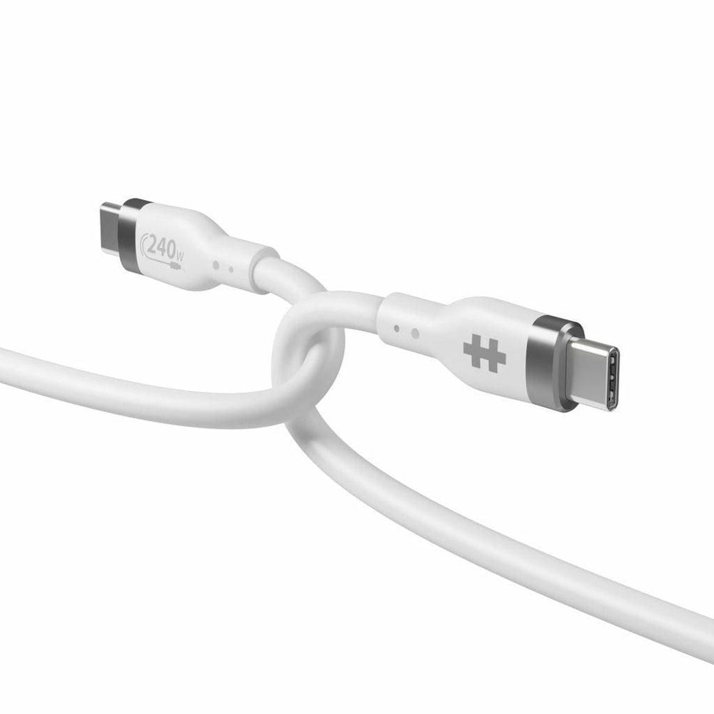 Hyper HyperJuice 240W Silikon USB-C til USB-C Kabel - 1m - Hvit