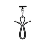 Devia 2-i-1 Regulerbar Mobilstropp & USB-C til Lightning Kabel - Svart