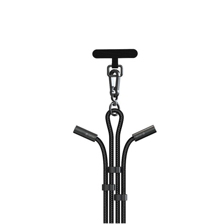 Devia 2-i-1 Regulerbar Mobilstropp & USB-C til Lightning Kabel - Svart