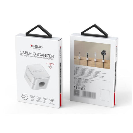Yesido C216 Kabelorganisator - 4 stk. - Hvit