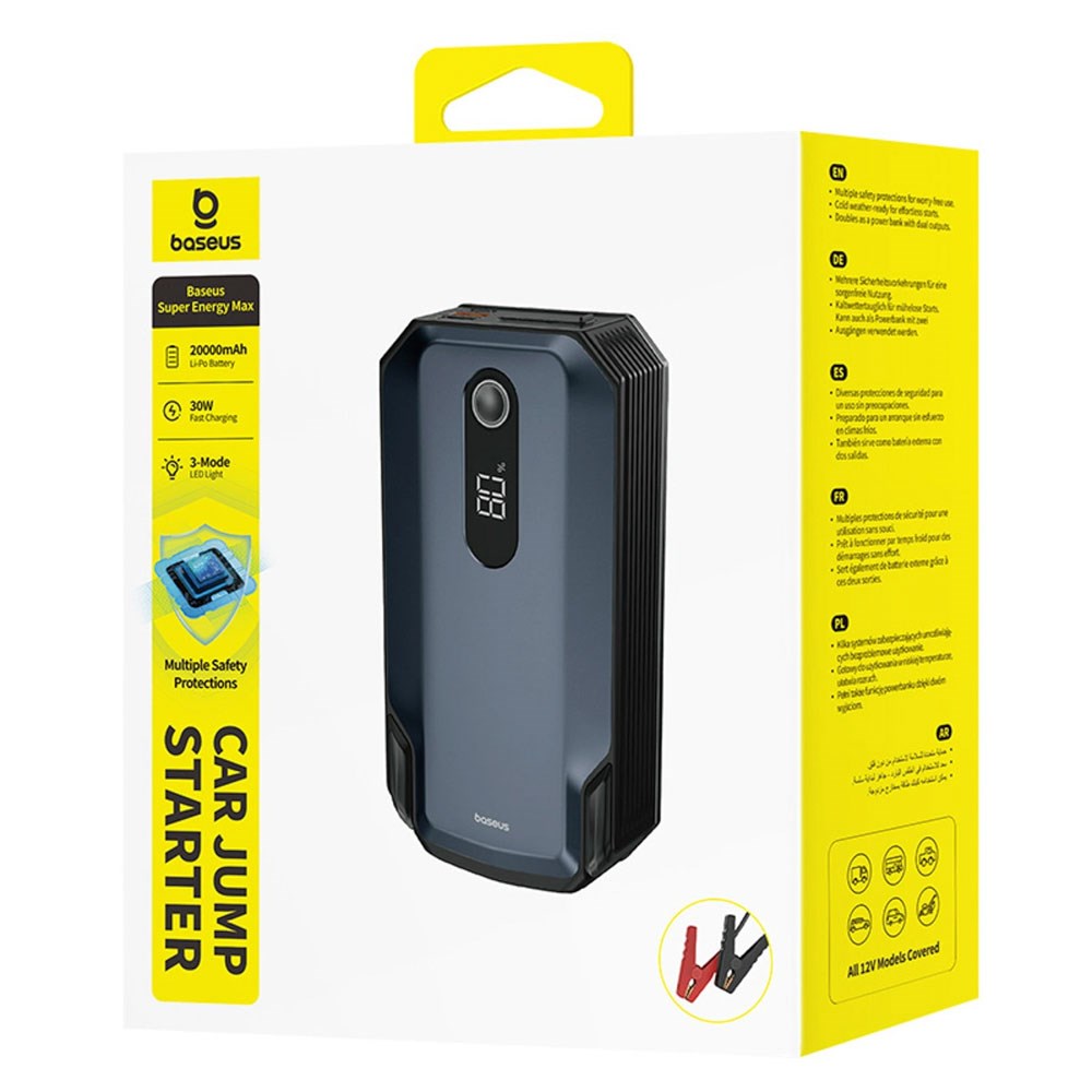 Baseus Super Energy Max Jumpstarter - 20.000 mAh - Svart