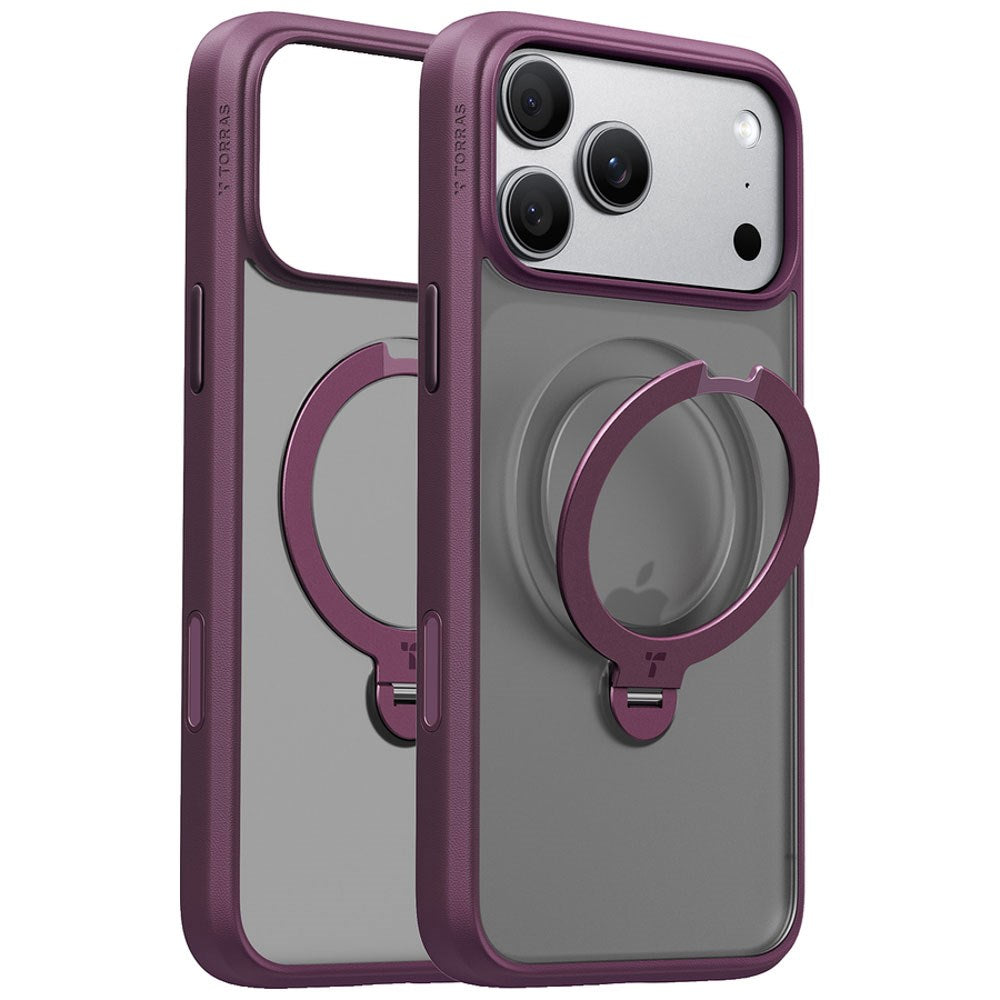 iPhone 18 Pro / 17 Pro TORRAS Ostand Q3 Spin Deksel - MagSafe Kompatibel - Lilla
