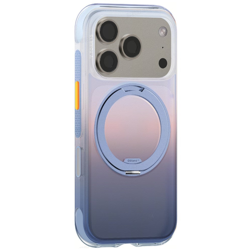 iPhone 18 Pro / 17 Pro TORRAS O3 Air Gradient Deksel - MagSafe Kompatibel - Lilla / Blå
