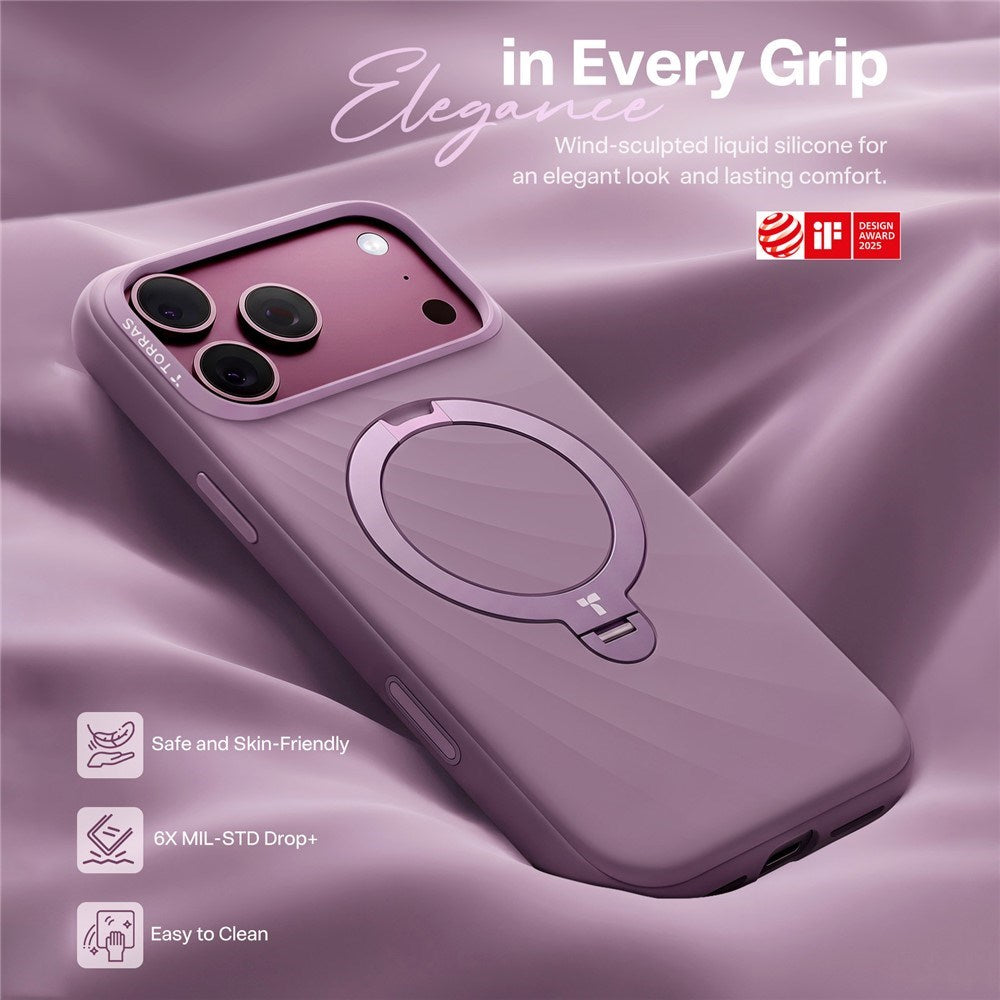 iPhone 18 Pro Max / 17 Pro Max TORRAS Ostand Q3 Wind Deksel - MagSafe Kompatibel - Lilla