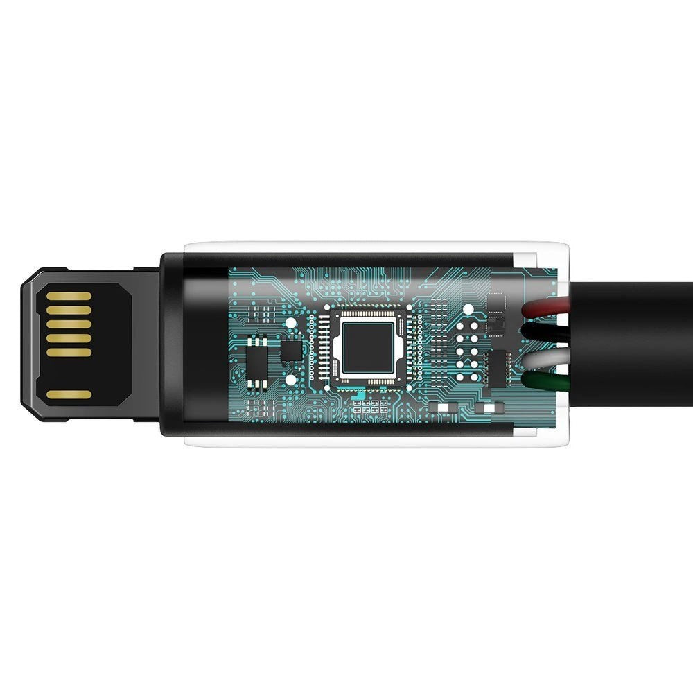Baseus 12W USB-A til Lightning-Kabel (480 Mbps) - 1 m - Svart