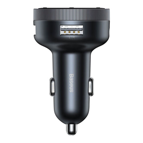 Baseus FM-Sender / Billader med 2 x USB-A & 1 x 3,5 mm Kontakt - Svart