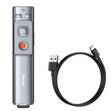 Baseus Oppladbar Laserpeker - USB-C / USB-A - Grå