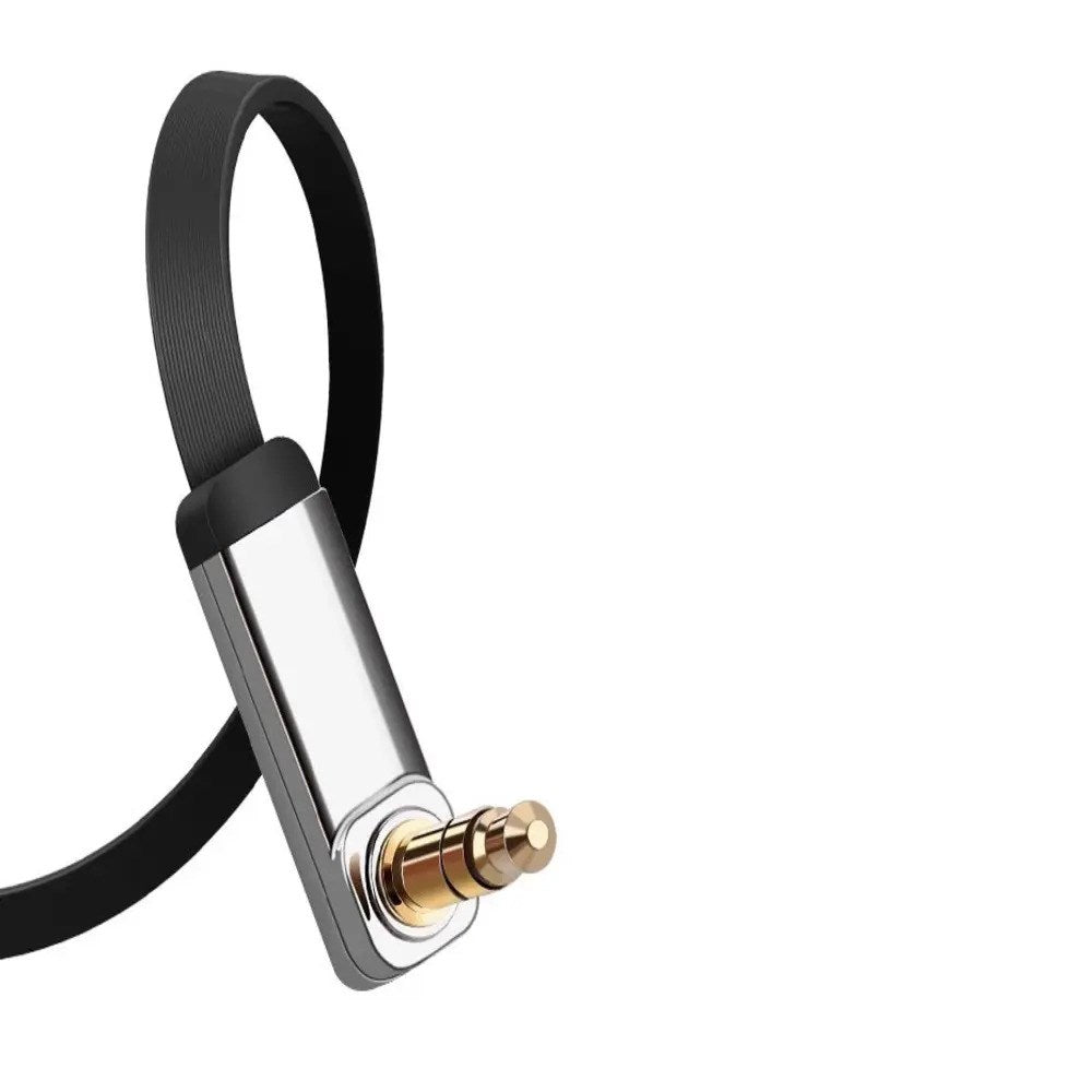 UGREEN Vinklet 3.5mm Minijack Lydkabel - 1m - Svart / Sølv