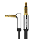 UGREEN Vinklet 3.5mm Minijack Lydkabel - 2m - Svart / Sølv