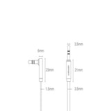 UGREEN Vinklet 3.5mm Minijack Lydkabel - 2m - Svart / Sølv