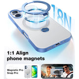 TORRAS iPhone 16 Hybrid Plast Deksel m. Ståfunksjon - MagSafe Kompatibel - Blå