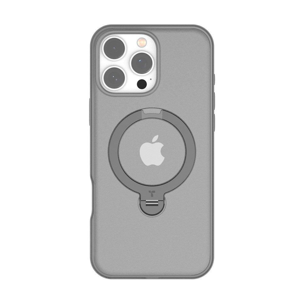 TORRAS iPhone 16 Pro Hybrid Plast Deksel m. Ståfunksjon - MagSafe Kompatibel - Grå