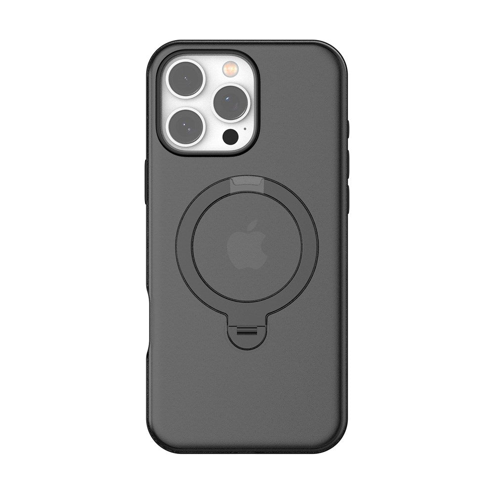 TORRAS iPhone 16 Pro Max Hybrid Plast Deksel m. Ståfunksjon - MagSafe Kompatibel - Svart