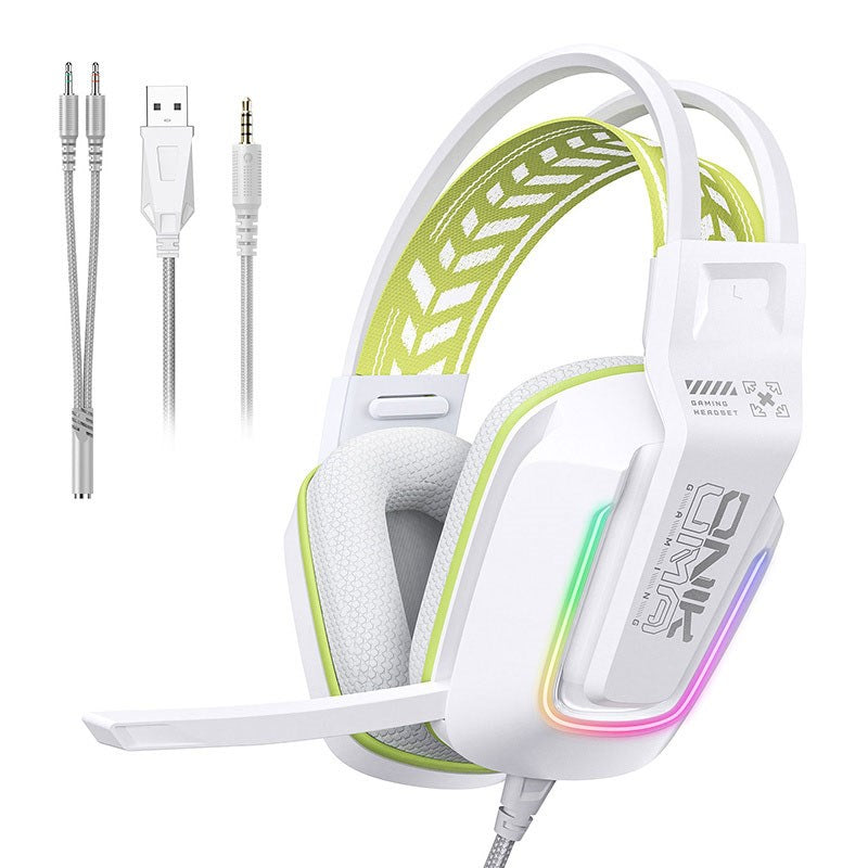 ONIKUMA X13 RGB Gaming Headset - Hvit