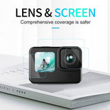 TELESIN Herdet Glass Skjermbeskytter for GoPro Hero 9 / 10 / 11 / 12 - Skjerm & Kameralinse - Gjennomsiktig