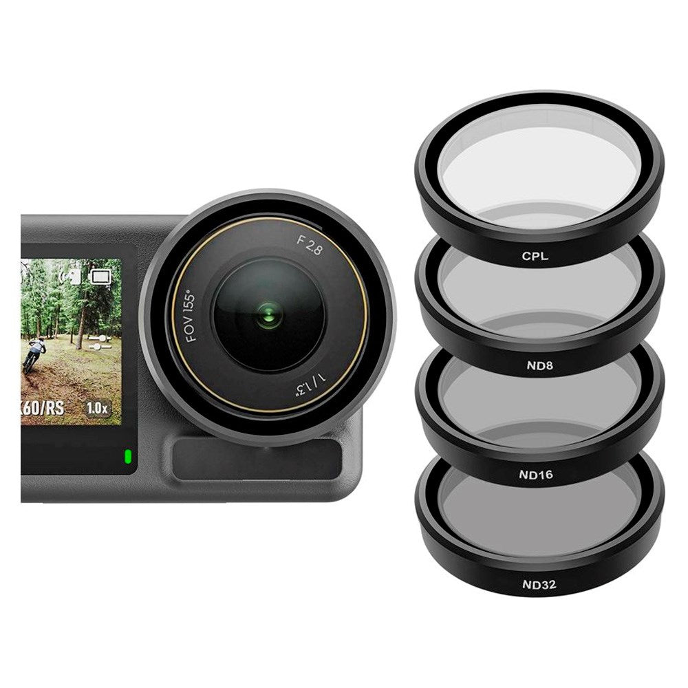 TELESIN CPL+ND8/16/32 Linsefilter - DJI Osmo Action 3 / 4 / 5 Pro - Gjennomsiktig
