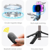 TELESIN Mini Magnetisk Selfie Stick for Mobil - MagSafe Kompatibel - Svart