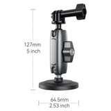 TELESIN Magnetisk & Roterbar Montering for Actionkamera - Svart