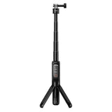 TELESIN 3-i-1 PowerBank Selfie Stick for GoPro Hero 9 / 10 / 11 / 12 / 13 / MAX - 5000 mAh - Svart