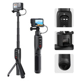 TELESIN 3-i-1 PowerBank Selfie Stick for GoPro Hero 9 / 10 / 11 / 12 / 13 / MAX - 5000 mAh - Svart