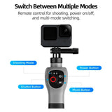 TELESIN Undervanns Selfie Stick m. Innebygd Fjernkontroll for GoPro Hero 8 / 9 / 10 / 11 / 12 / 13 - Grå / Svart