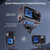 TELESIN Metall Cage til DJI Osmo Action 3 / 4 / 5 Pro - Grå