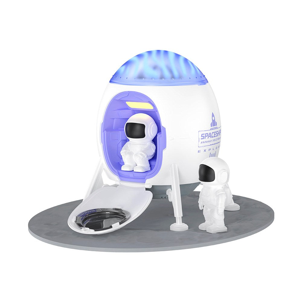 XO Romskip-Projektorlampe med Innebygd Bluetooth-Høyttaler - Hvit