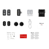 Hollyland LARK A1 Miniduo Trådløs Mikrofon med 1 x USB-C RX - Svart