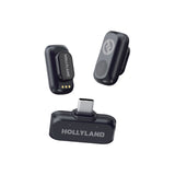 Hollyland LARK A1 Miniduo Trådløs Mikrofon med 1 x USB-C RX - Svart