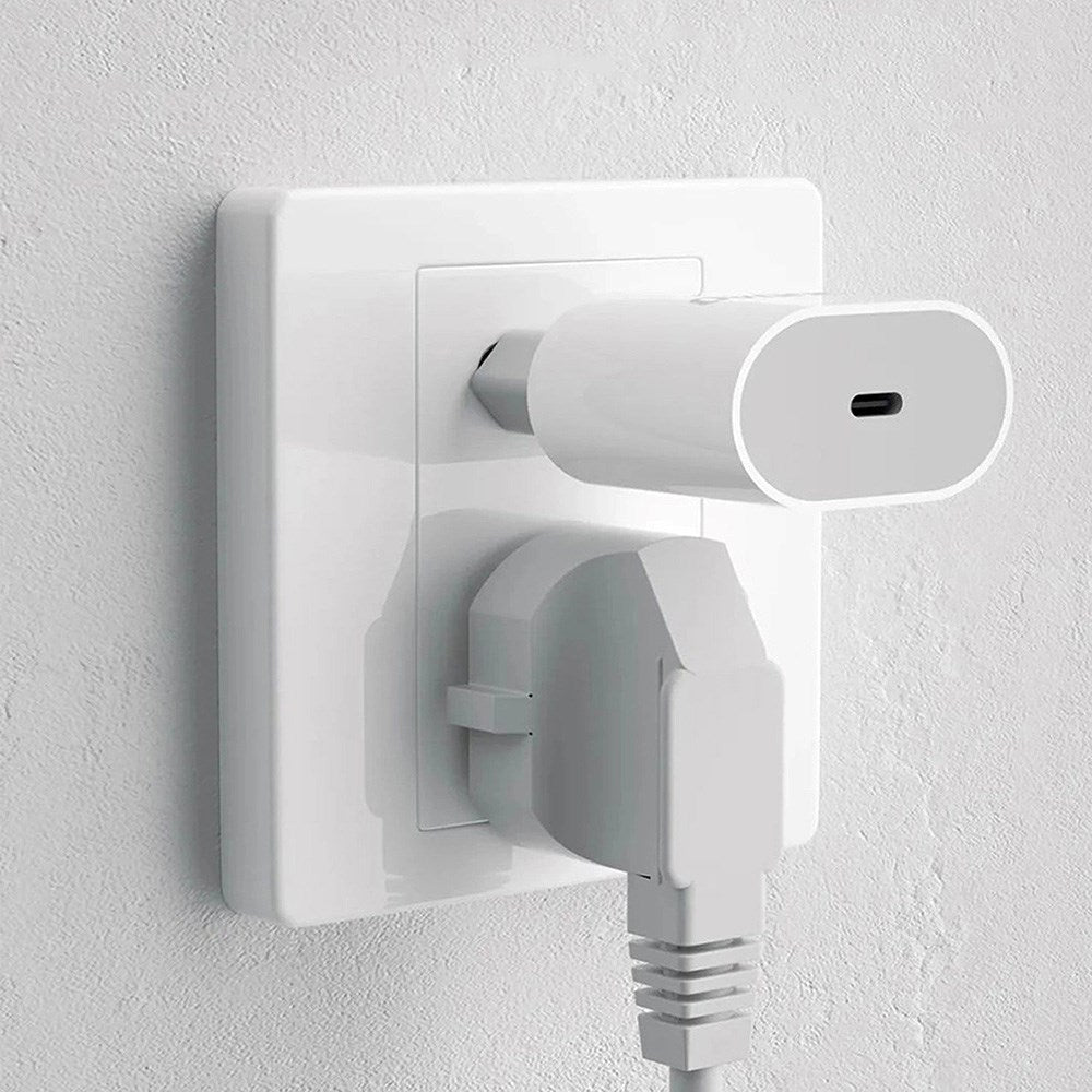 Dudao 20W PD Vegglader USB-C inkl. Kabel - Hvit