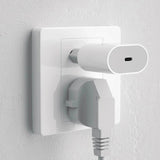 Dudao 20W PD Vegglader USB-C inkl. Kabel - Hvit