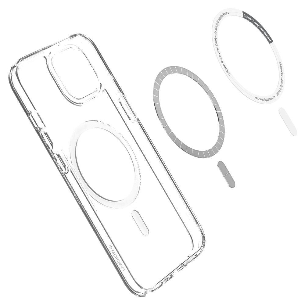 Spigen iPhone 13 Ultra Hybrid Deksel - MagSafe Kompatibel - Gjennomsiktig / Hvit