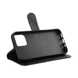iPhone 12 / 12 Pro Classic Wallet Flip Deksel med Stativfunksjon - Svart