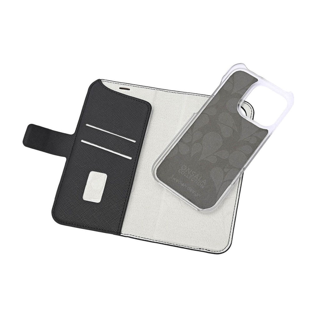 Onsala iPhone 16 Pro ECO Flip Deksel m. Lommebok - MagSafe Kompatibel - Black