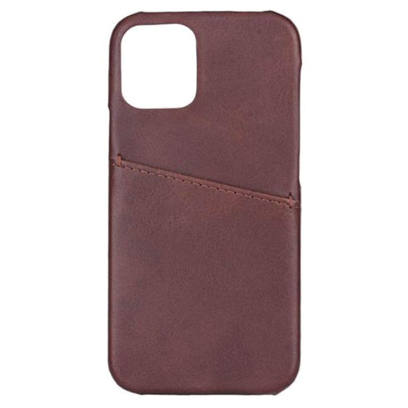 iPhone 12 Mini Onsala Collection Skinndeksel med Kortlomme - Brun