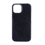 iPhone 13 Mini Onsala Collection Skinn Bakdeksel med Kortlomme - Svart