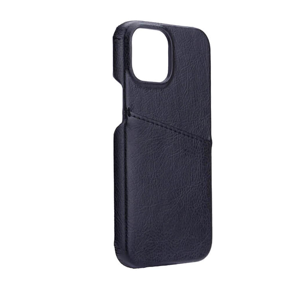 iPhone 13 Mini Onsala Collection Skinn Bakdeksel med Kortlomme - Svart