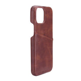 iPhone 13 Mini Onsala Collection Skinn Bakdeksel med Kortlomme - Brun