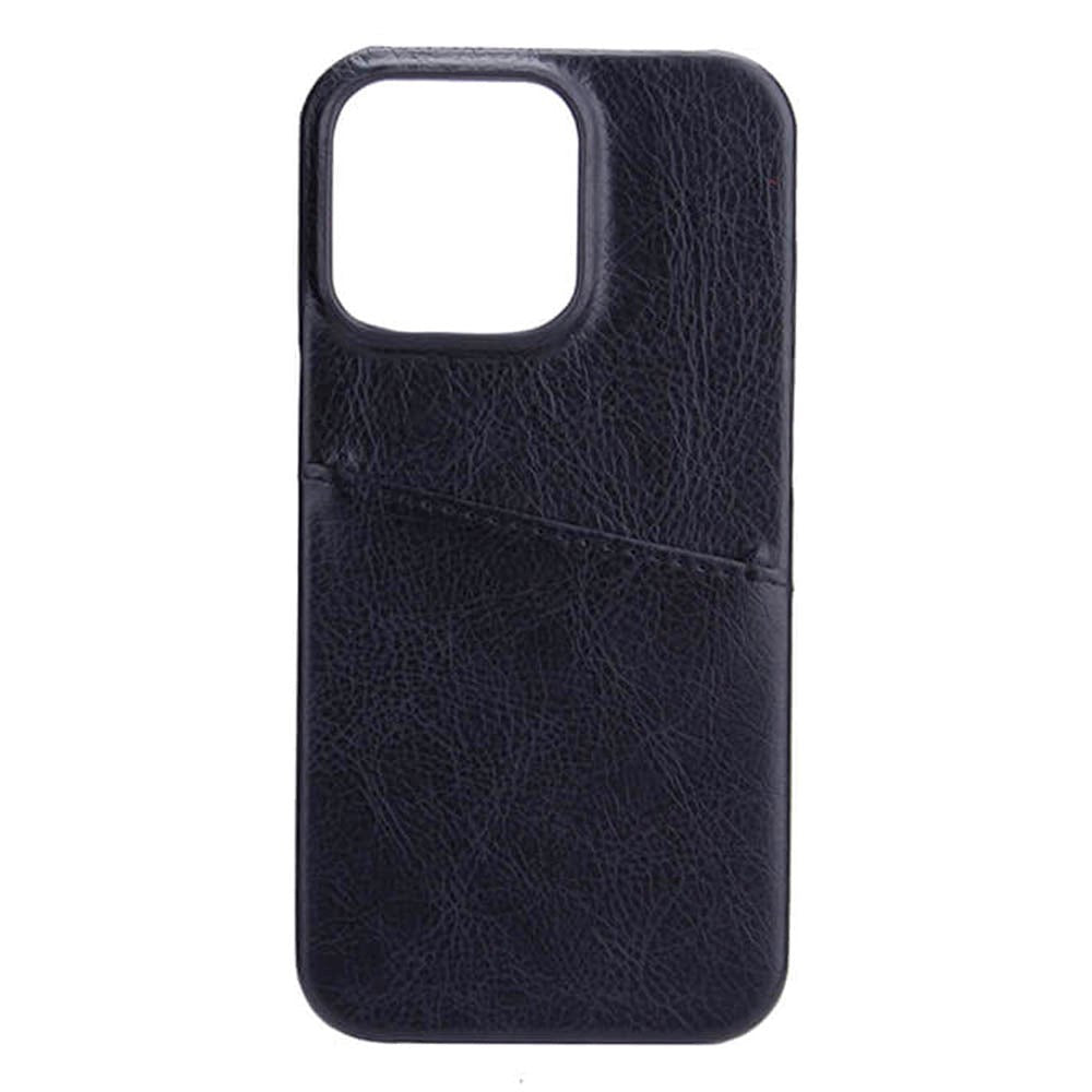 Onsala iPhone 13 Onsala Collection Skinn Bakdeksel med Kortlomme - Svart