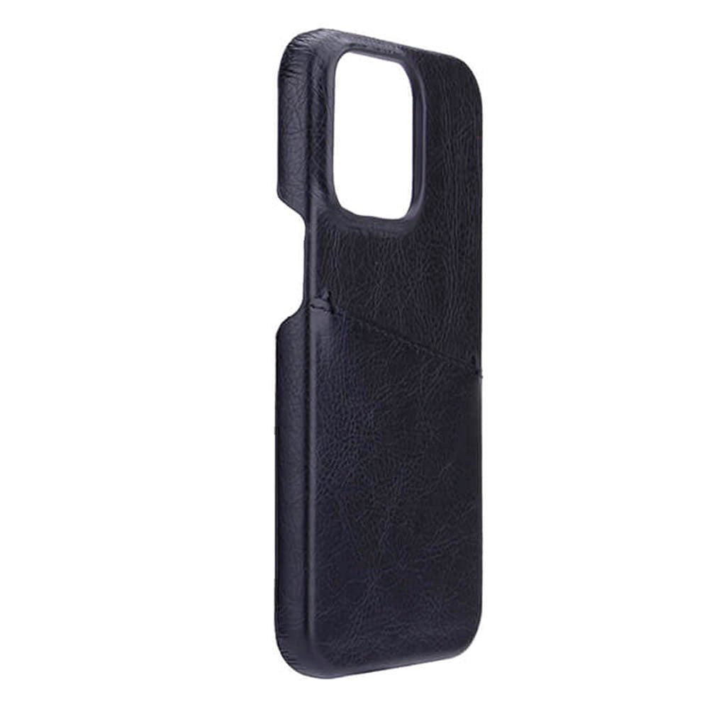 Onsala iPhone 13 Onsala Collection Skinn Bakdeksel med Kortlomme - Svart