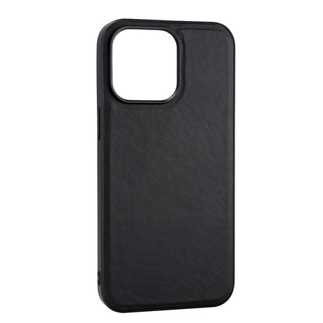 iPhone 15 Pro Max Buffalo Ekte Skinn Deksel - MagSafe Kompatibel - Svart
