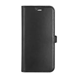 iPhone 16 Pro Buffalo 2-i-1 Magnet Flip-Deksel i Ekte Skinn med Lommebok - MagSafe Kompatibel - Svart