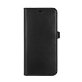 iPhone 16 Pro Max Buffalo 2-i-1 Magnet Flip-Deksel i Ekte Skinn med Lommebok - MagSafe Kompatibel - Svart