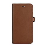 iPhone 16 Buffalo 2-i-1 Magnet Flip-Deksel i Ekte Skinn med Lommebok - MagSafe Kompatibel - Brun